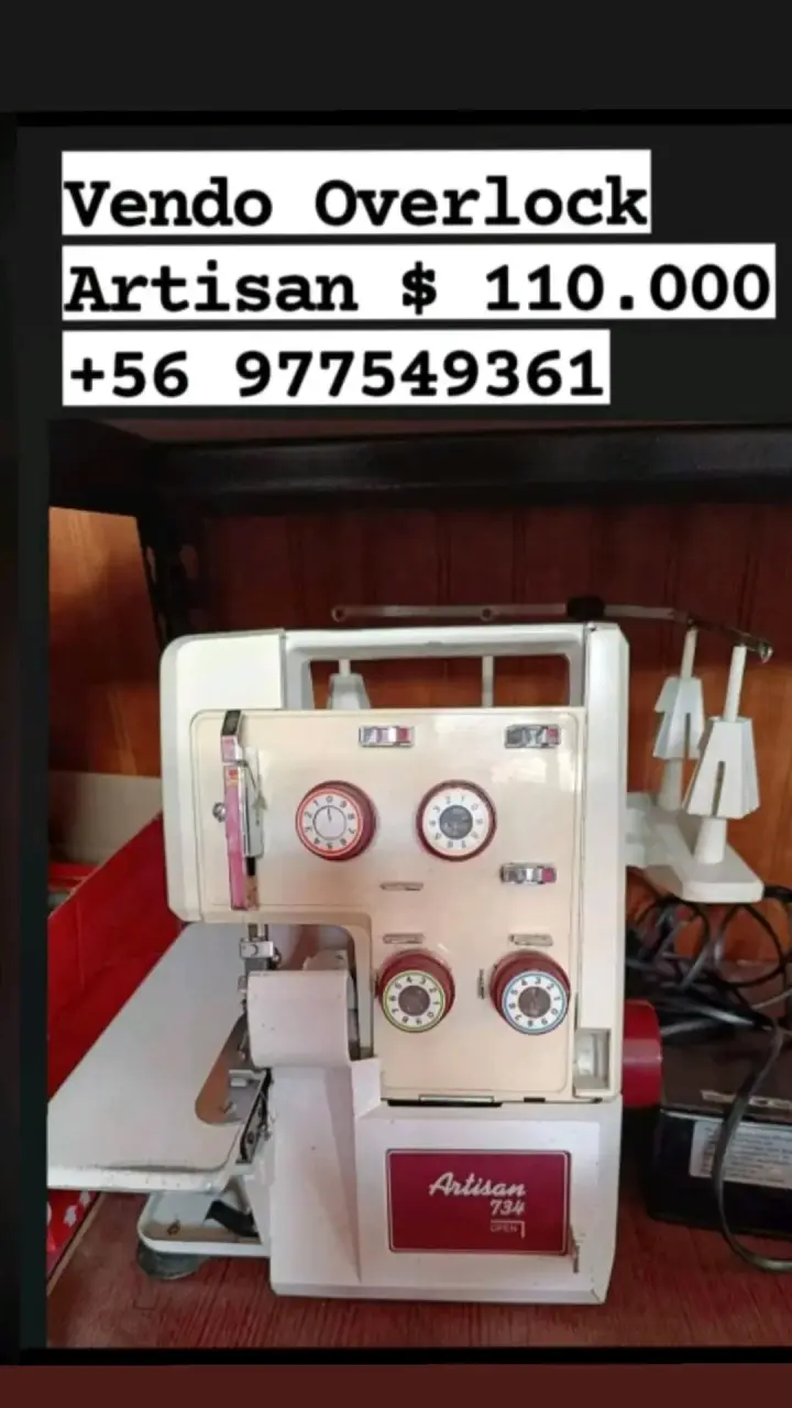 Máquina Overlock Artisan 734 en buen estado