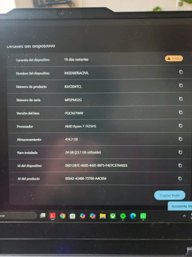 Laptop Lenovo AMD Ryzen 7 24GB RAM - 1