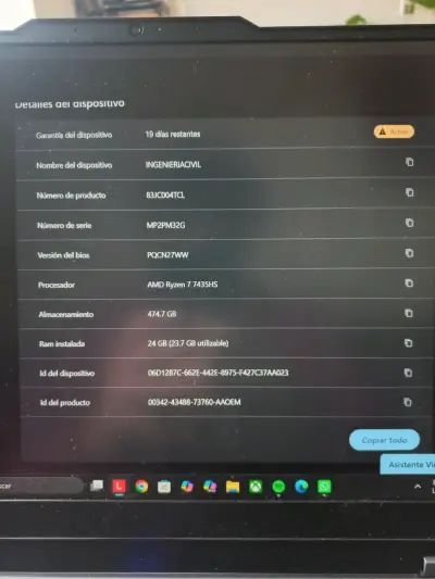 Laptop Lenovo AMD Ryzen 7 24GB RAM - miniatura 1