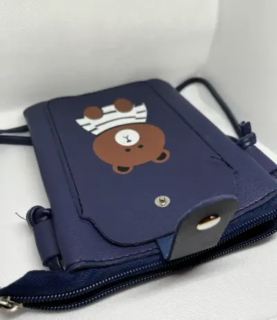 Bolso cruzado azul con oso Brown de Line - miniatura 5