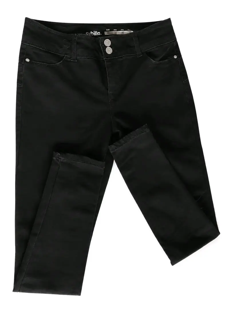 Jeans Sybilla Negros NUEVOS Ajustados - 4
