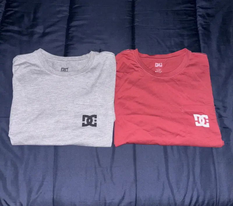 Poleras DC Hombre Gris y Roja