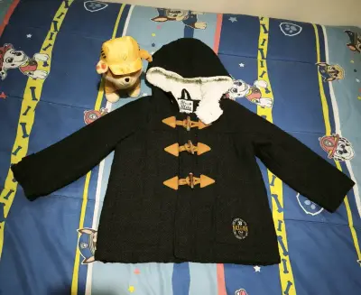 Abrigo infantil Black Blue con capucha y forro - miniatura 1