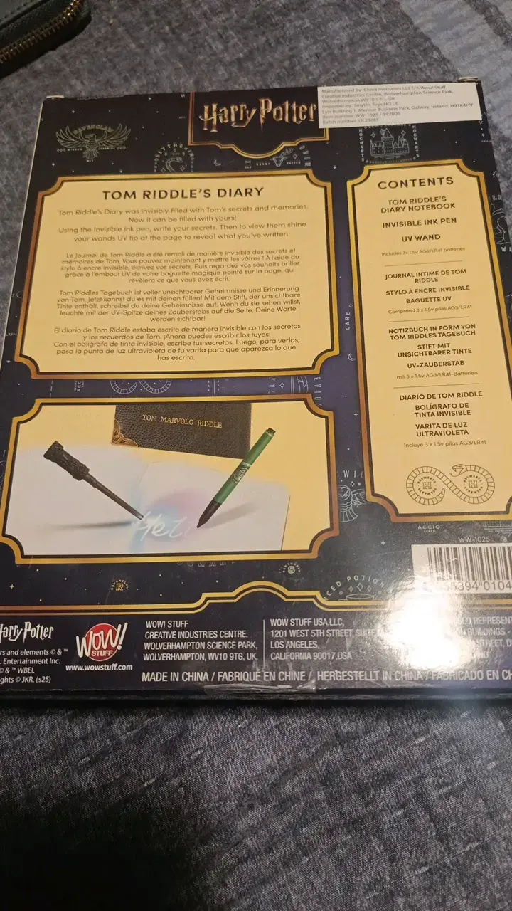 Diario de Tom Riddle con bolígrafo y varita UV - 2