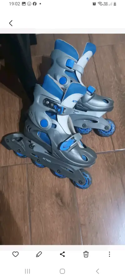 Patines en línea Action gris y azul - miniatura 1