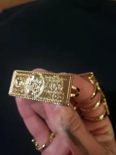 Anillo de doble oro laminado 18k - miniatura 3