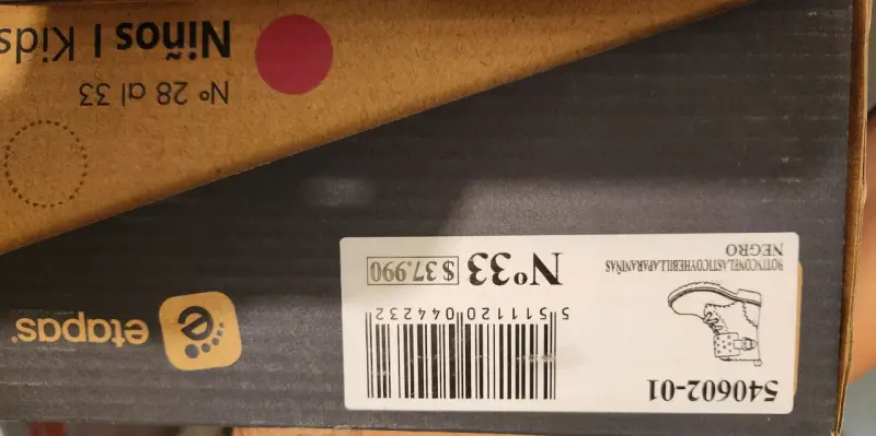 Botas negras de cuero para niñas con hebilla - 2