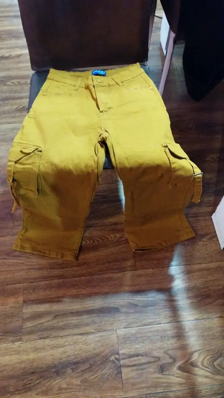 Pantalones cargo amarillos talla 38