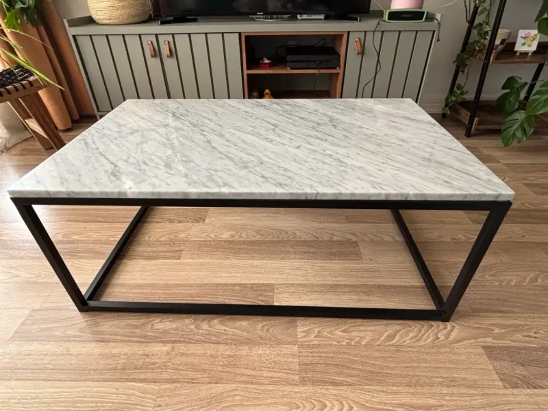 Mesa de centro de mármol Carrara- Rootz Design - 1