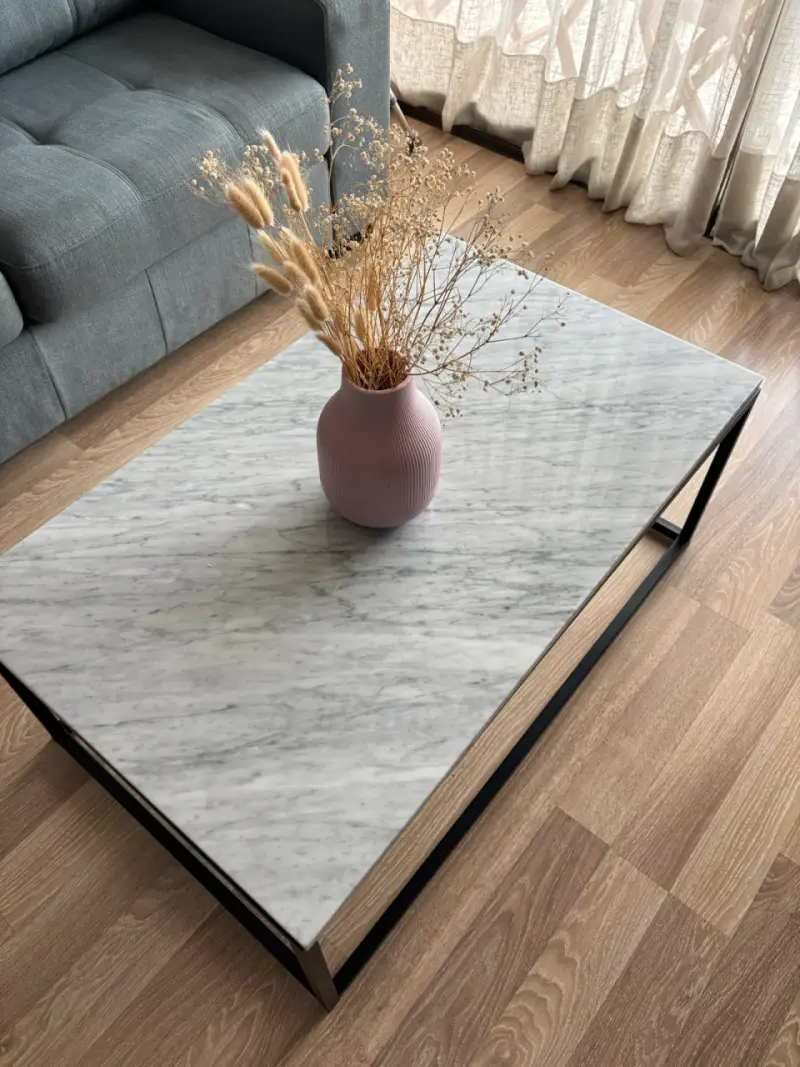 Mesa de centro de mármol Carrara- Rootz Design - 2