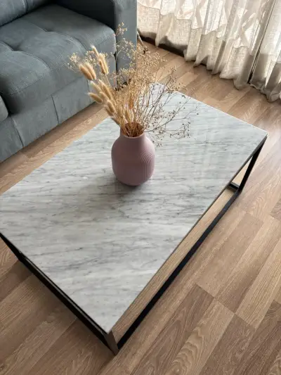 Mesa de centro de mármol Carrara- Rootz Design - miniatura 2