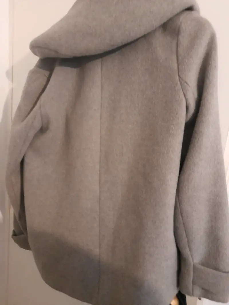 Abrigo gris con cuello alto Zara Basic - 2