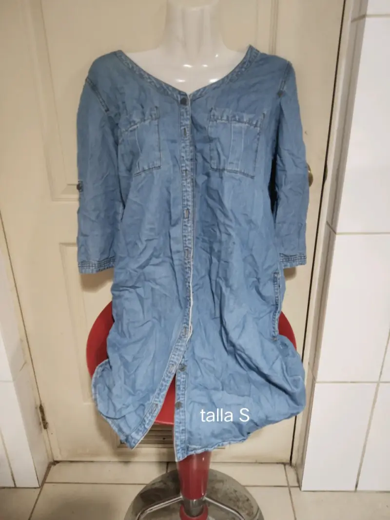 Vestido de mezclilla azul talla S