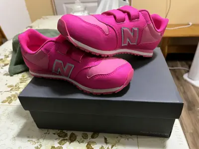 Zapatillas deportivas rosas para niños New Balance - miniatura 1