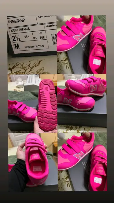Zapatillas deportivas rosas para niños New Balance - miniatura 5