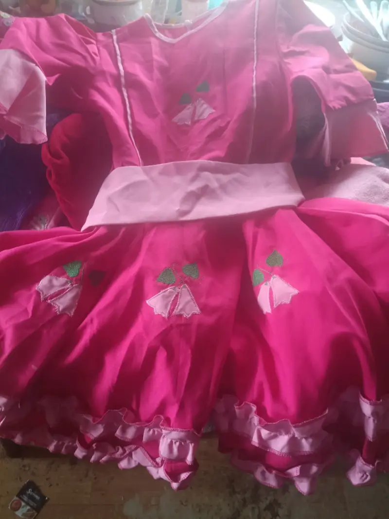 Vestido de cueca niña rosado - 2