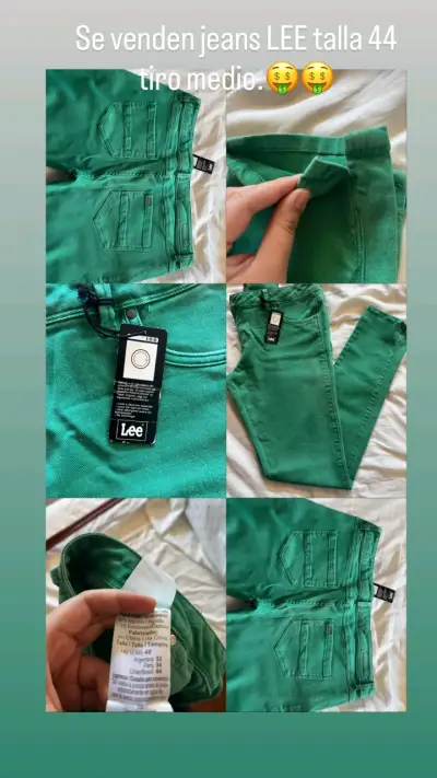 Jeans verdes Lee para mujer talla 44 - miniatura 6