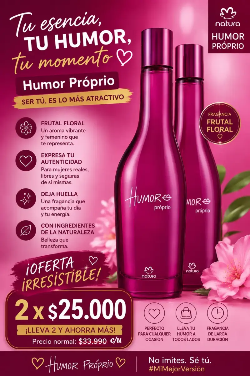 Perfume Natura Humor Próprio Frutal Floral