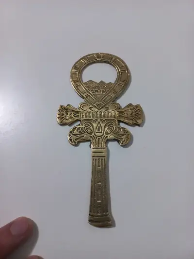 Abrebotellas de bronce estilo egipcio - miniatura 1