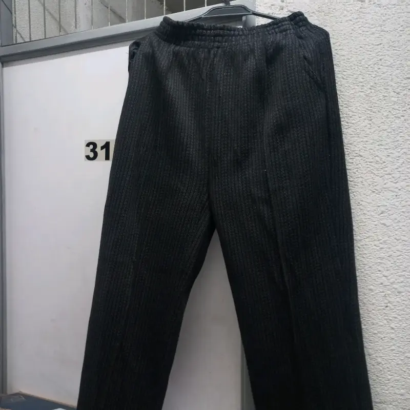 Pantalones de lana gris oscuro - 1
