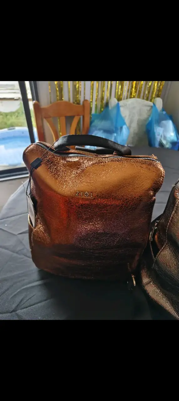 Mochila metálica bronce Ziol elegante - 1
