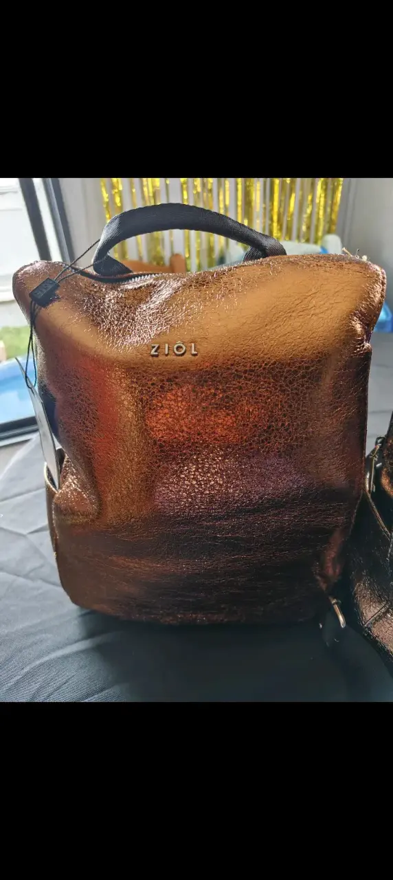 Mochila metálica bronce Ziol elegante - 2