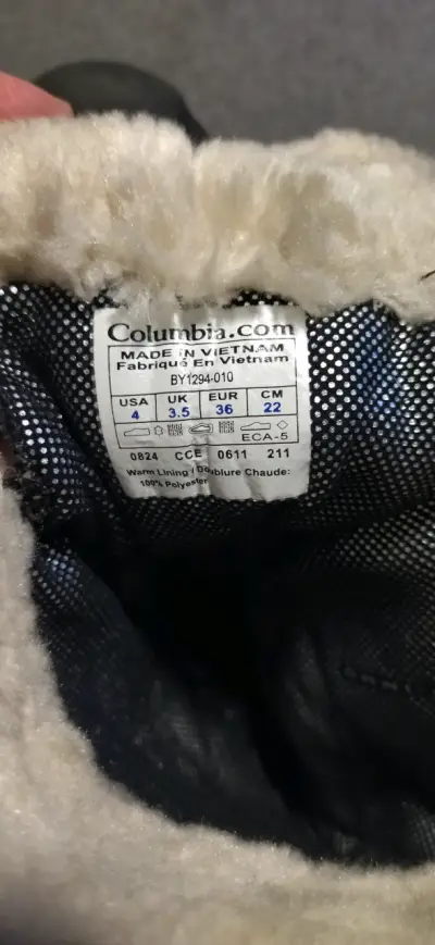Botas de invierno Columbia negras con forro polar - miniatura 5