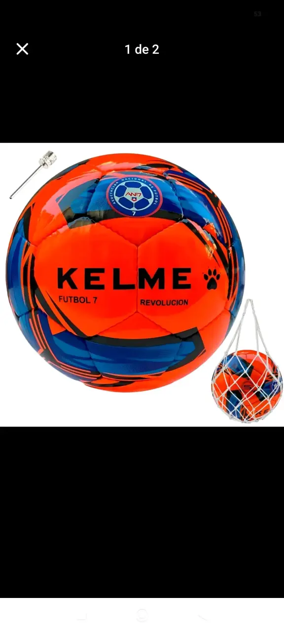 Balón de Fútbol 7 Kelme Revolución Naranja - 1
