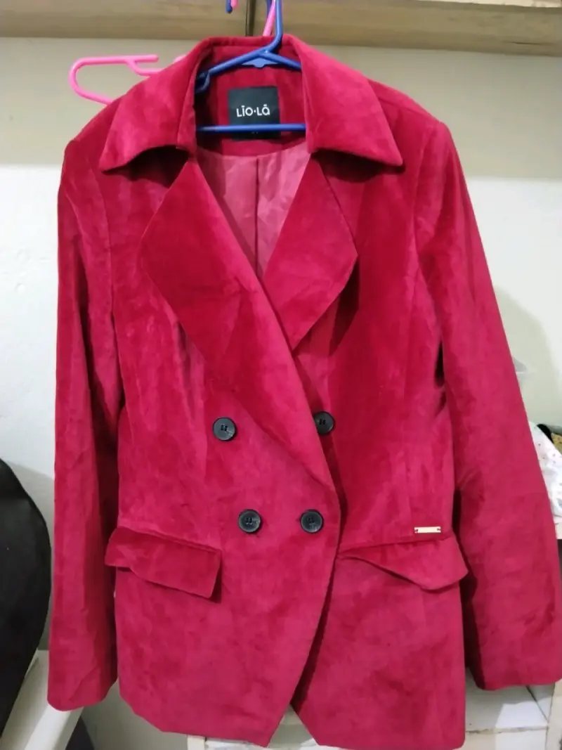 Blazer rojo de terciopelo para mujer Lio-La - 1