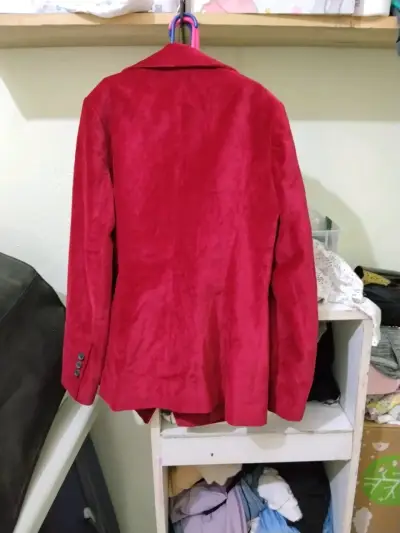 Blazer rojo de terciopelo para mujer Lio-La - miniatura 3