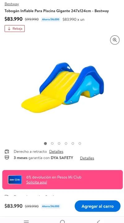 Tobogán Inflable Gigante para Piscina Bestway - miniatura 2