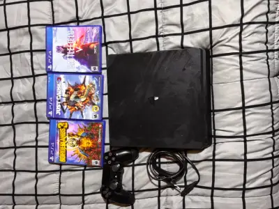 Consola PS4 slim 1tb con juegos y control - miniatura 1