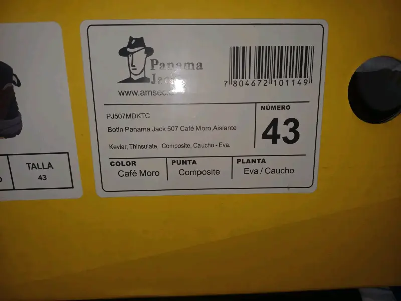 Botines de seguridad Panama Jack café talla 43 - 4