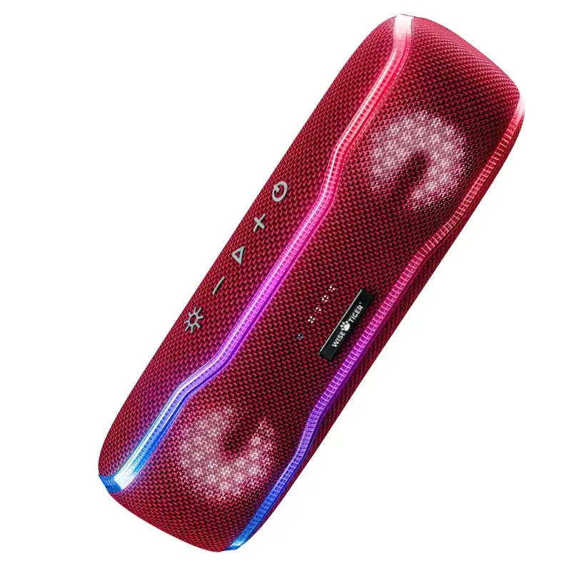 Parlante Bluetooth RGB Wise Tiger F10 Rojo - 1