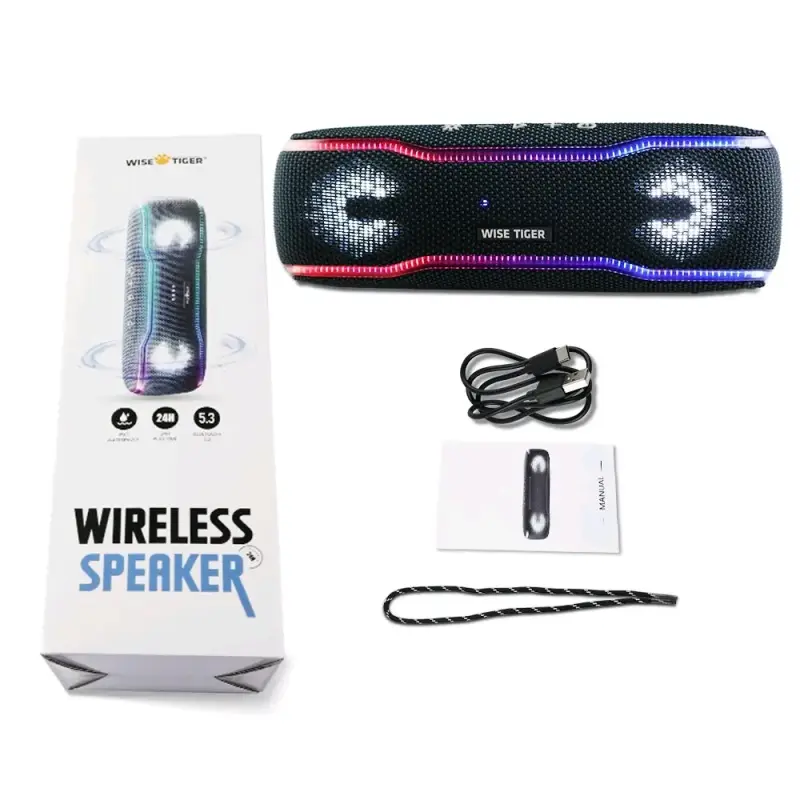 Parlante Bluetooth RGB Wise Tiger F10 Rojo - 4