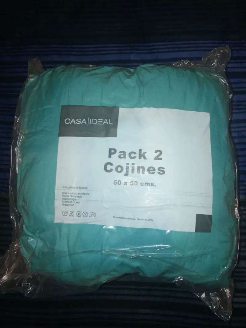 Pack de 2 cojines turquesa Casa Ideal 50x50 cm - 1