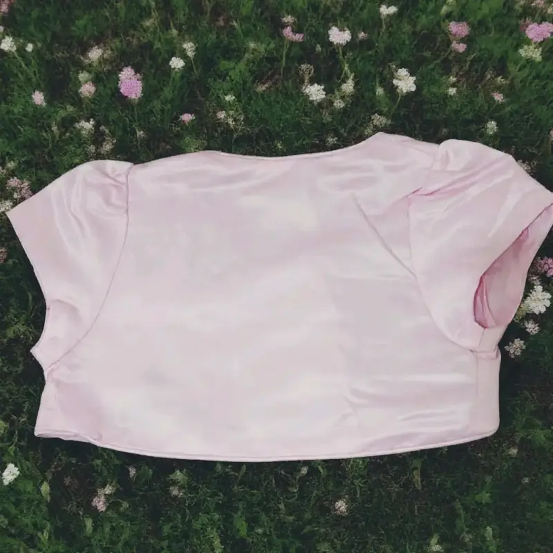 Bolero rosa para niña con volantes - 2