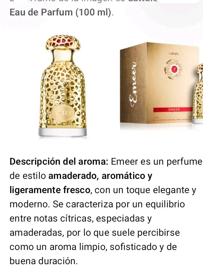 Perfume Lattafa Emeer Unisex 100 ml - 4