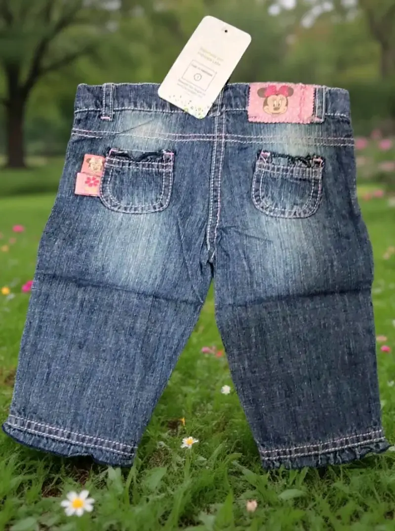 Pantalones de mezclilla para niña con diseño de Mi - 3