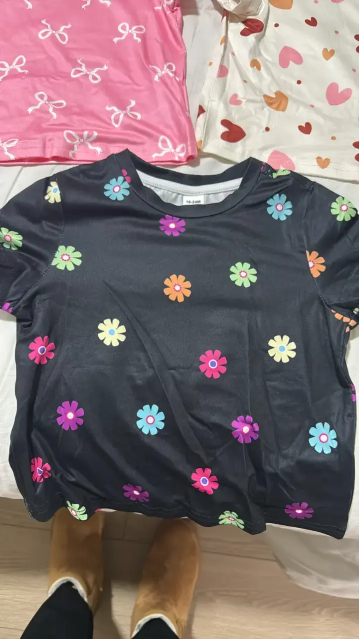 Pack de 3 poleras infantiles estampadas Shein - 4