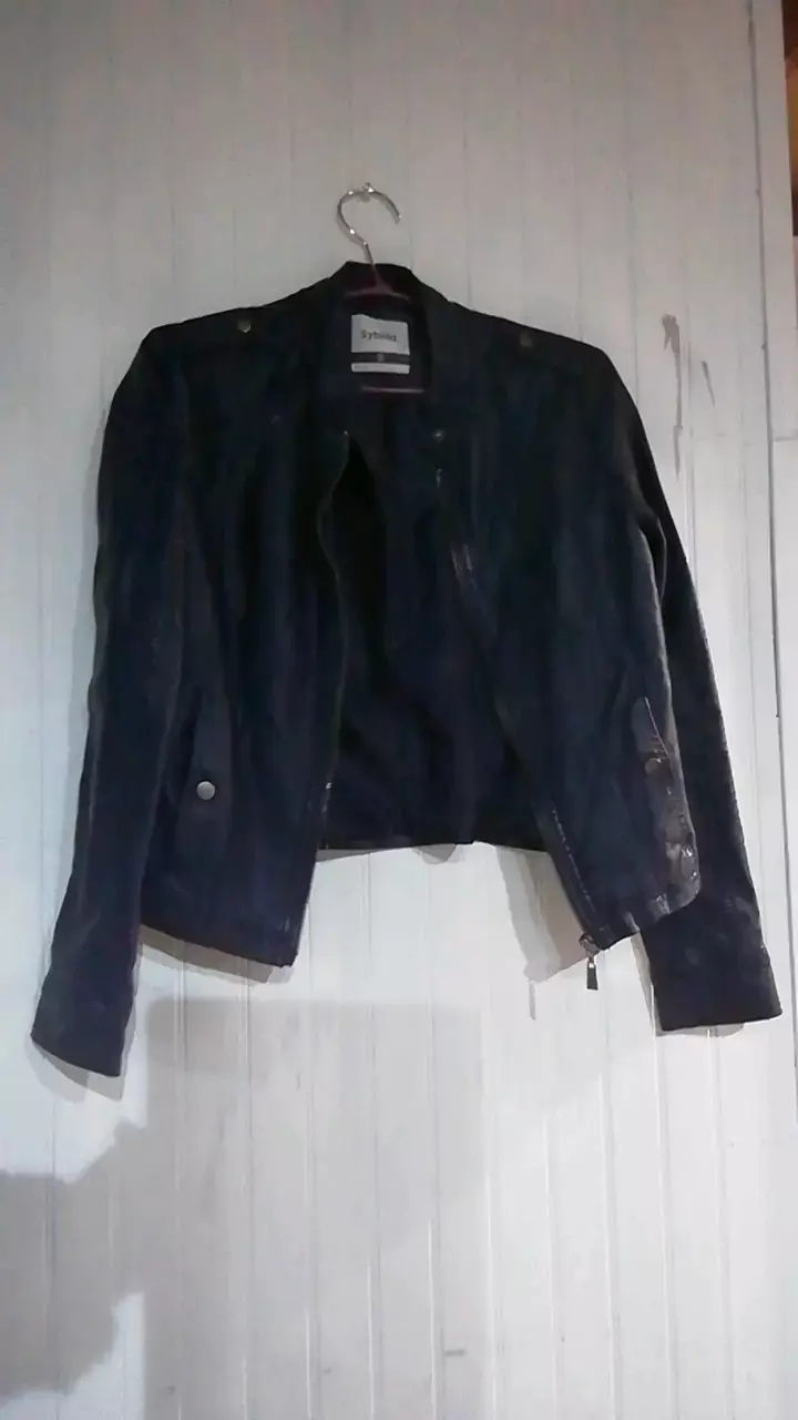 Chaqueta de cuero negra Sybilla para mujer - 1