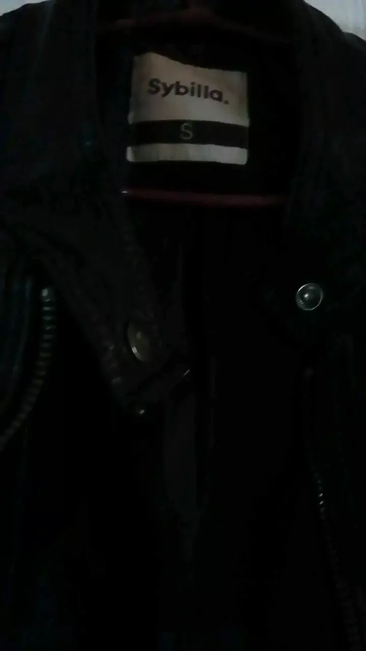 Chaqueta de cuero negra Sybilla para mujer - 3