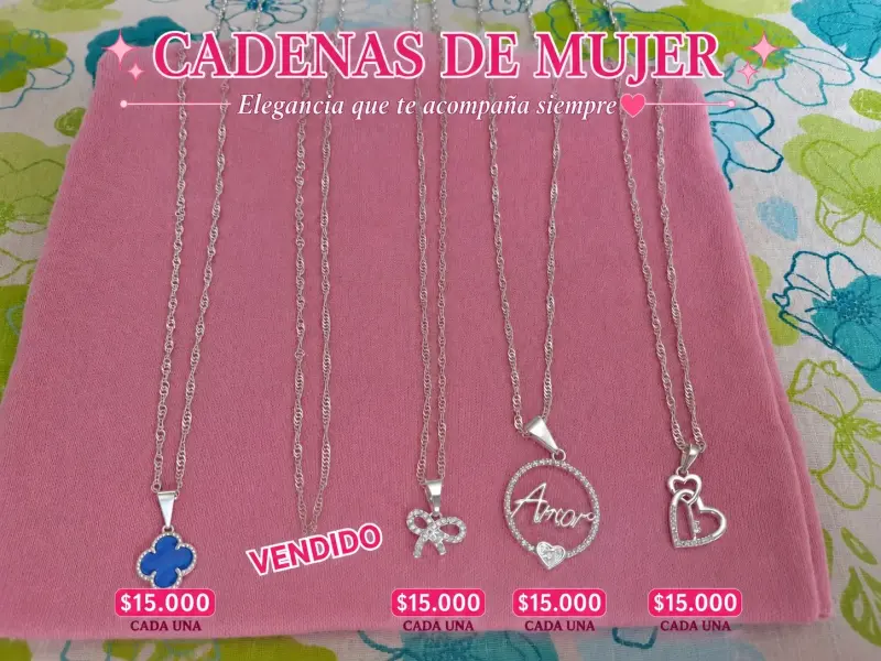 Cadenas de mujer elegantes en plata - 2