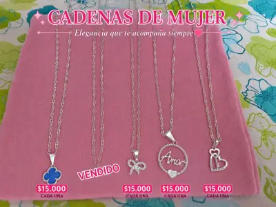 Cadenas de mujer elegantes en plata - miniatura 2