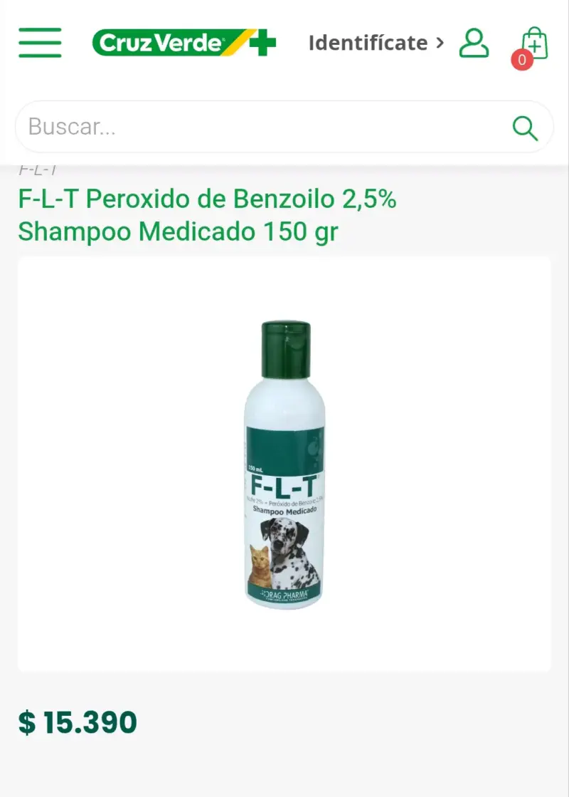 Shampoo Medicado F-L-T Peróxido de Benzoilo 150g
