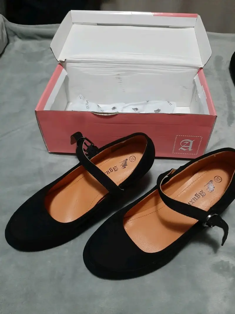 Zapatos para cueca de tacón negro con correa - 2
