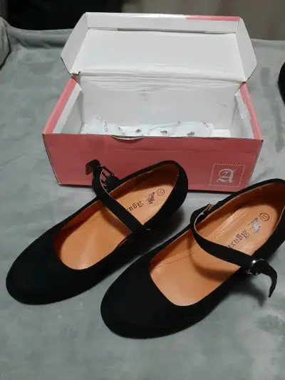 Zapatos para cueca de tacón negro con correa - miniatura 2
