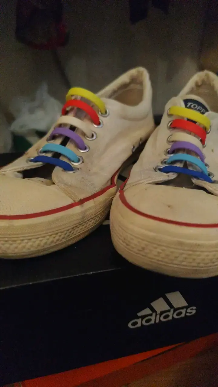 Zapatillas Topper blancas con cordones de colores - 2