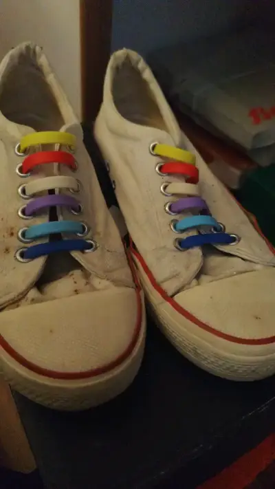 Zapatillas Topper blancas con cordones de colores - miniatura 3