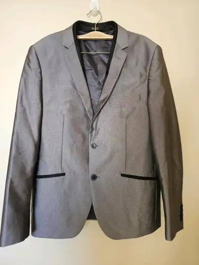 Blazer gris para hombre elegante talla 48 (m) - miniatura 1